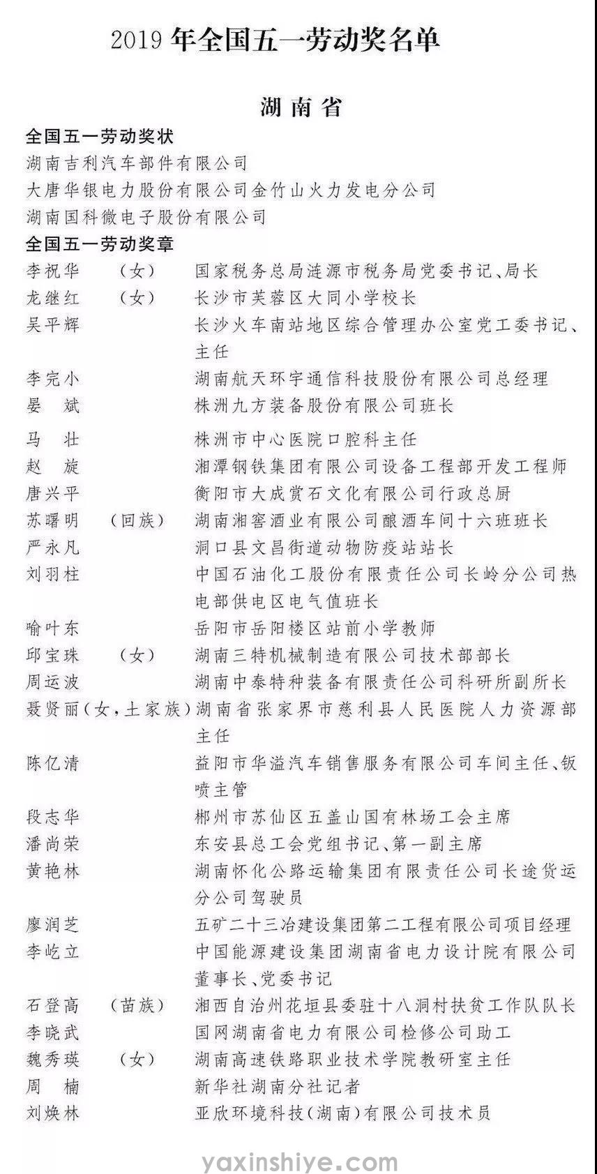 喜讯丨mansion88明升刘焕林荣获“2019年全国五一劳动奖章” (图1)